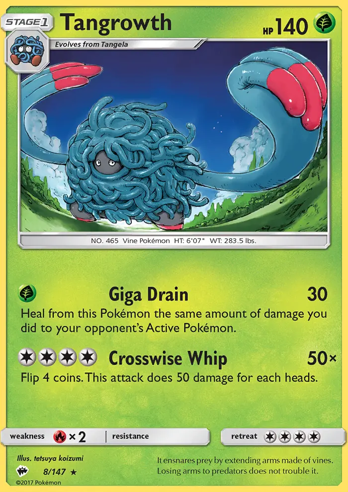 Tangrowth, Pokémon card