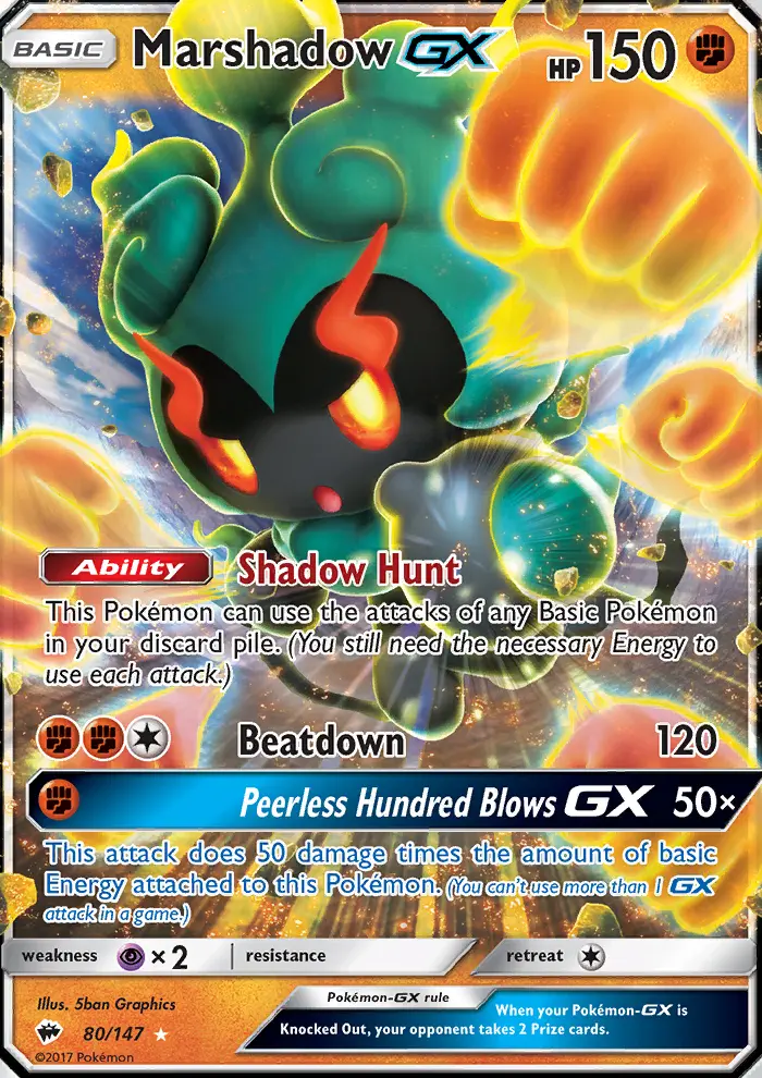 Marshadow GX, Pokémon card