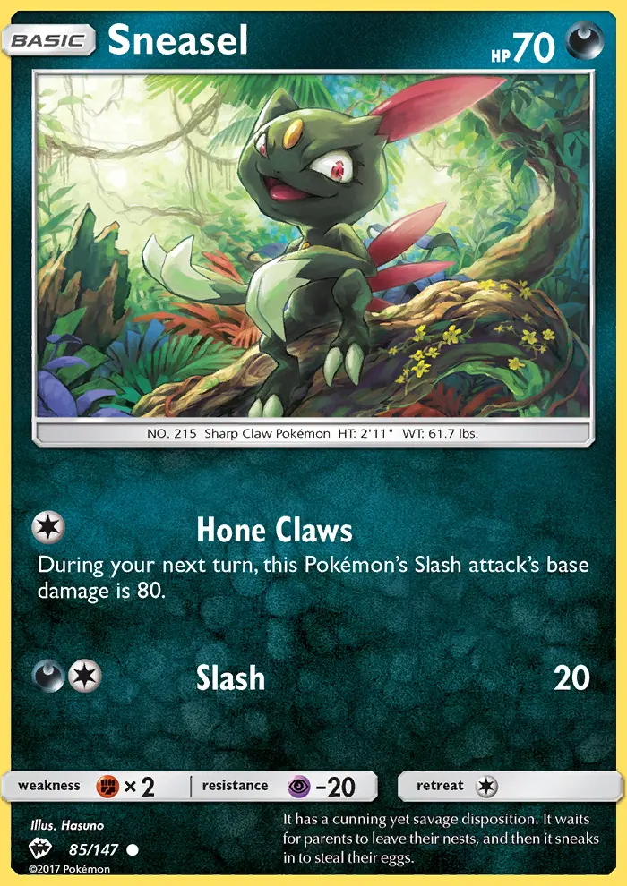 Sneasel, Pokémon card