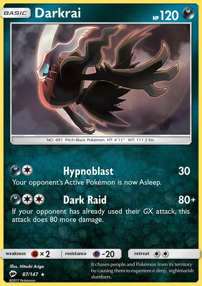 Darkrai, Pokémon card