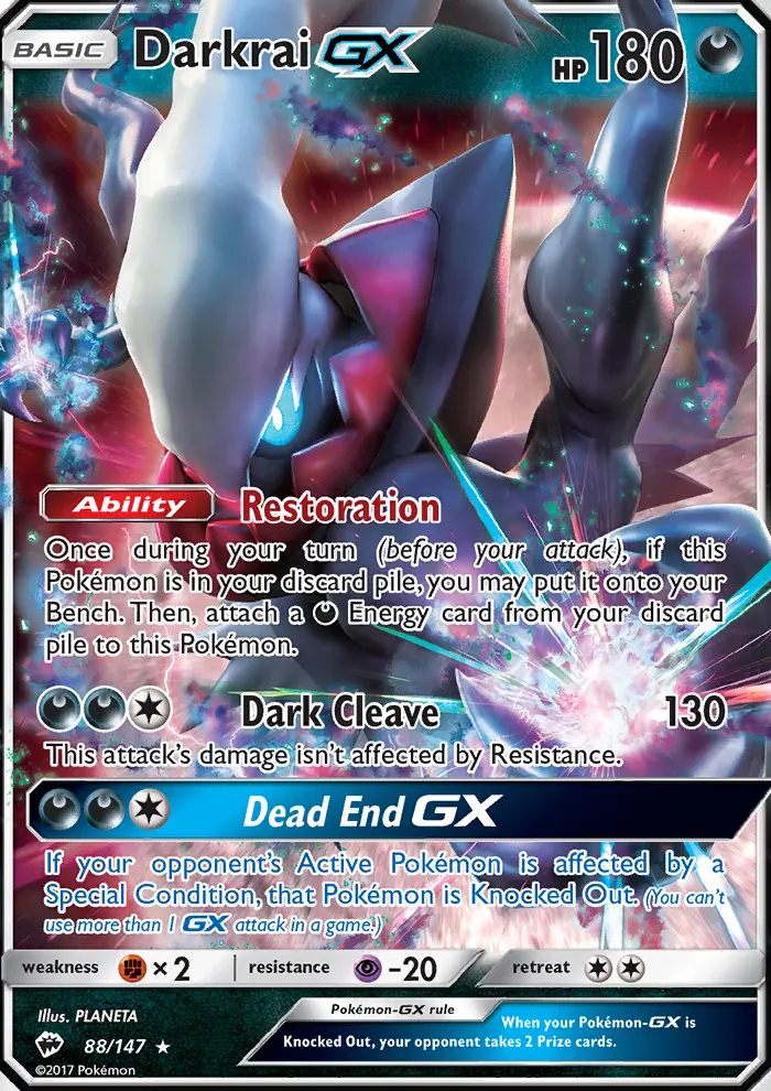 Darkrai GX, Pokémon card