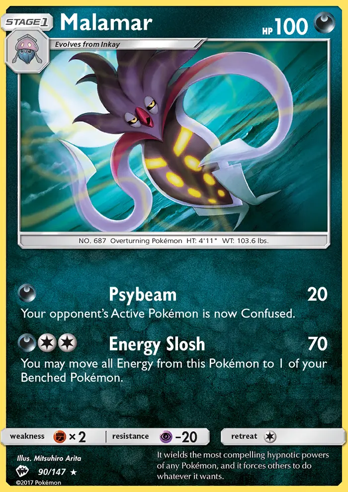 Malamar, Pokémon card