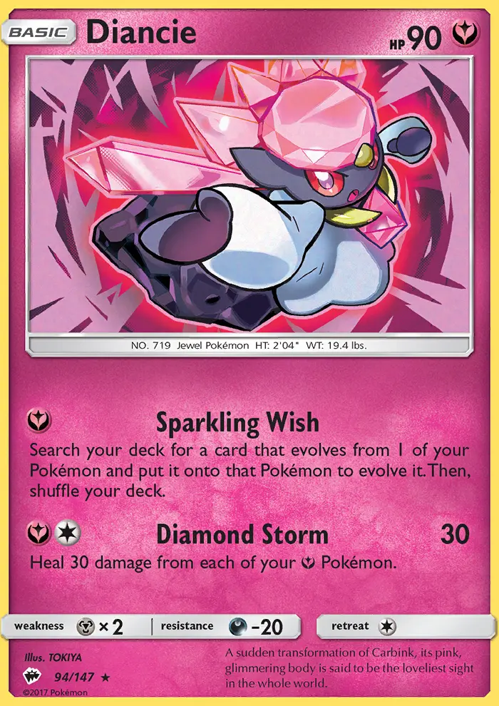 Diancie, Pokémon card