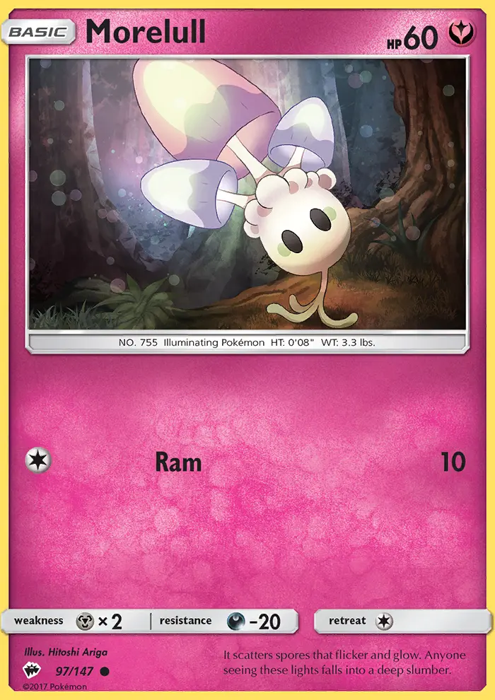 Morelull, Pokémon card