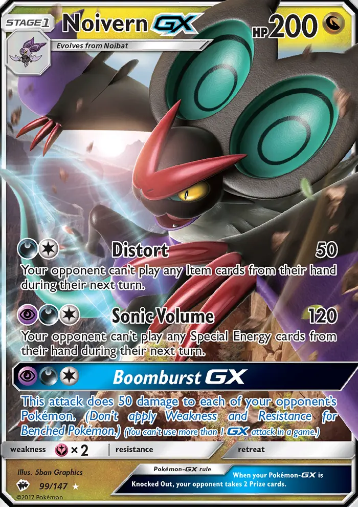 Noivern GX, Pokémon card