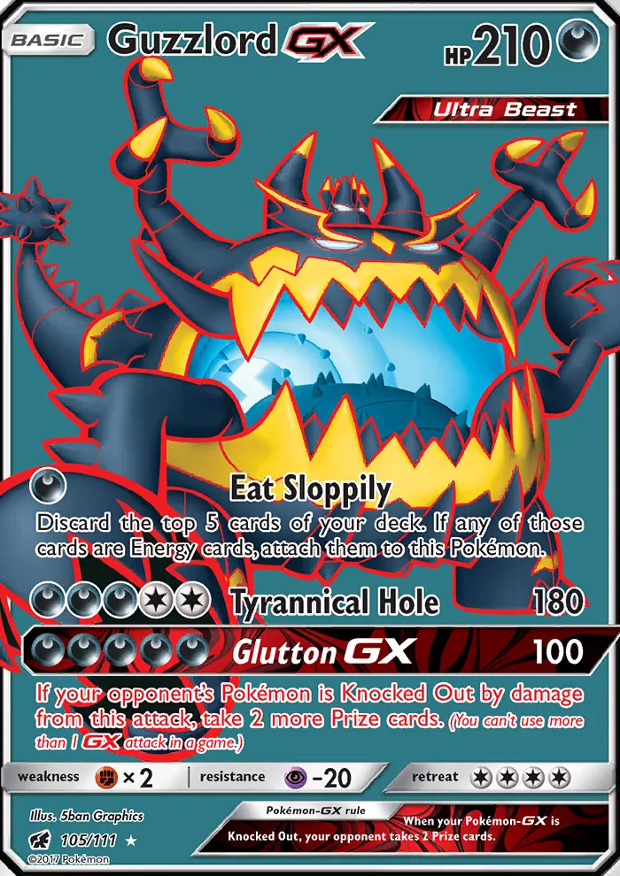 Guzzlord GX, Pokémon card