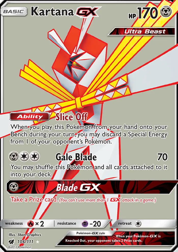 Kartana GX, Pokémon card