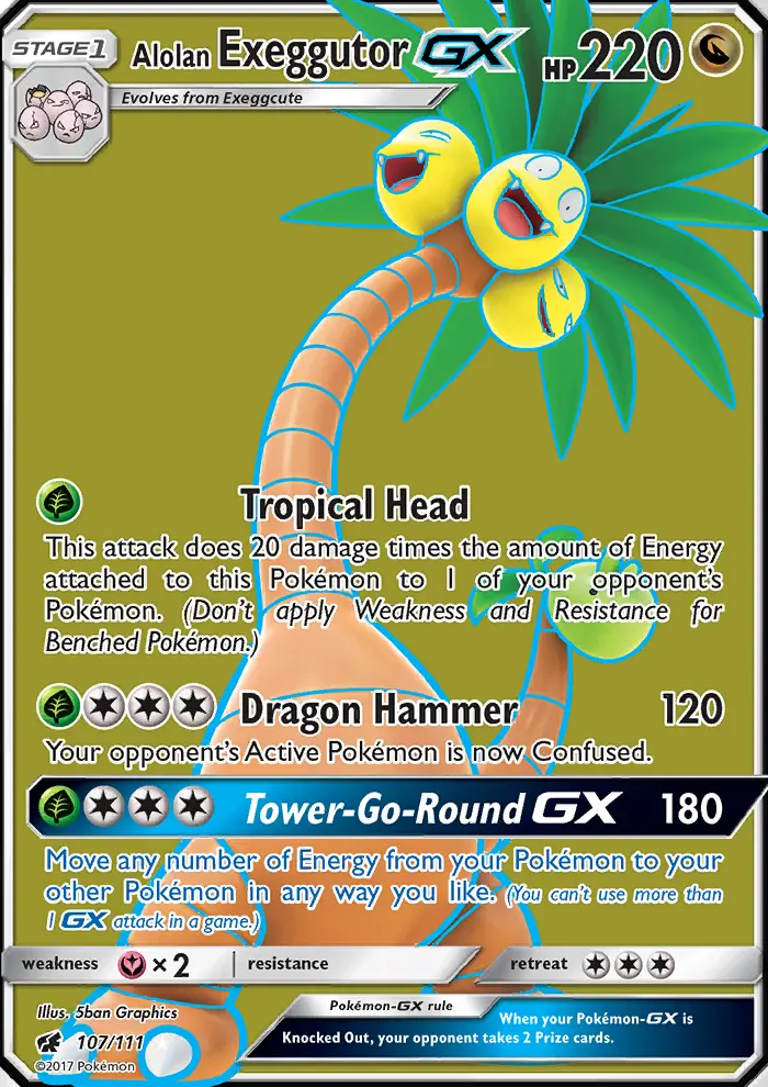 Alolan Exeggutor GX, Pokémon card
