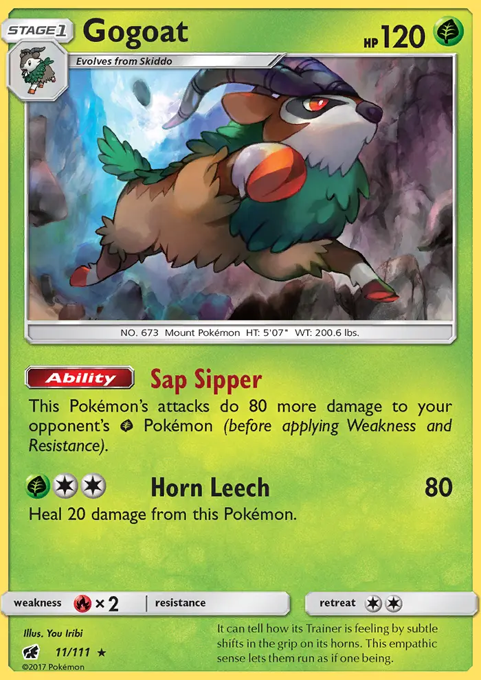 Gogoat, Pokémon card