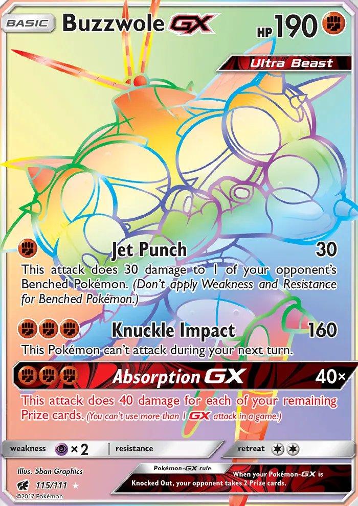 Buzzwole GX, Pokémon card