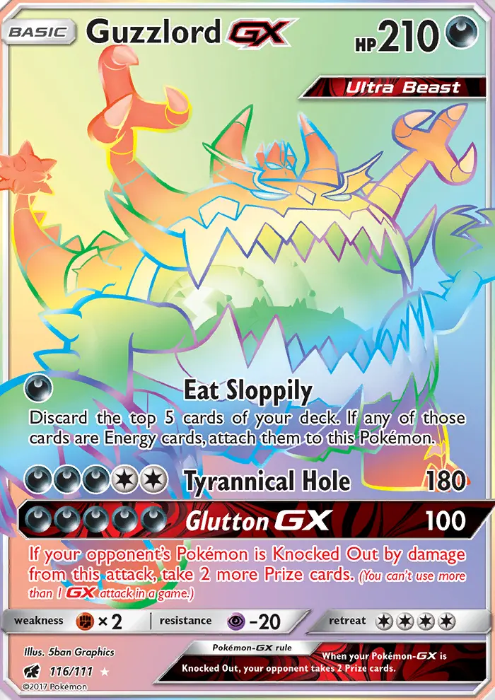 Guzzlord GX, Pokémon card