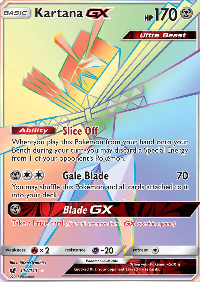Kartana GX, Pokémon card
