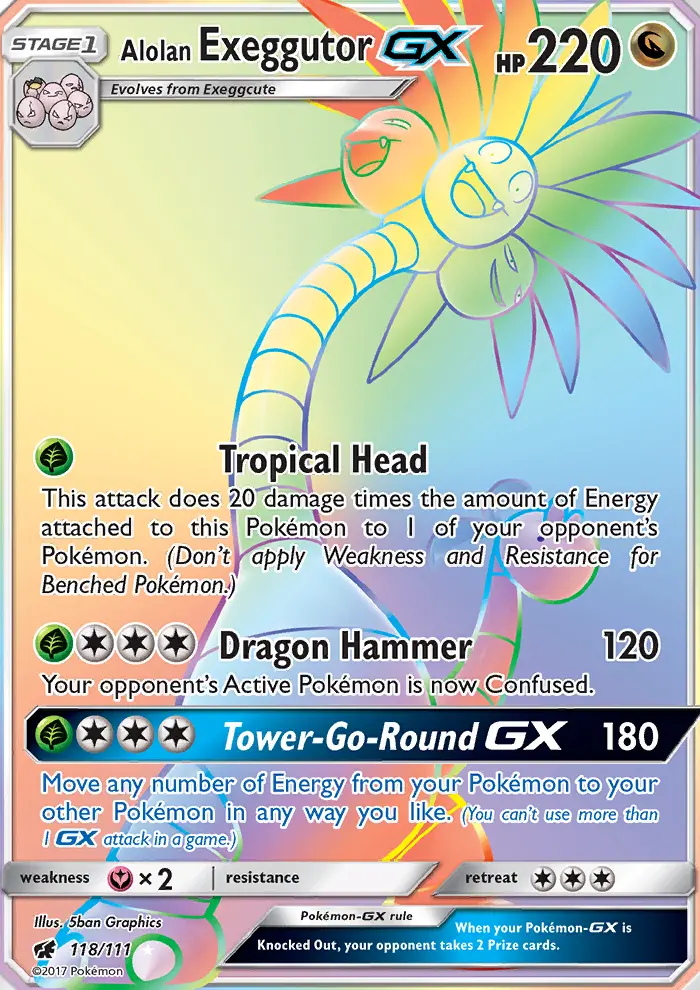 Alolan Exeggutor GX, Pokémon card