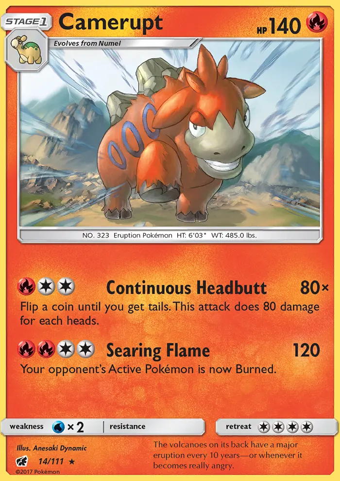 Camerupt, Pokémon card