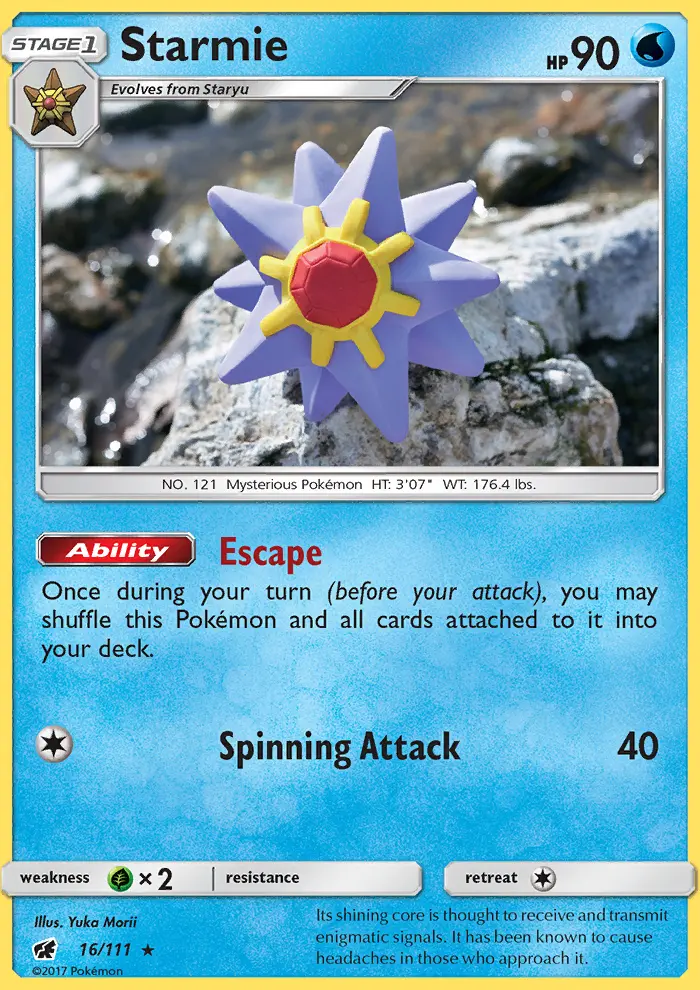 Starmie, Pokémon card