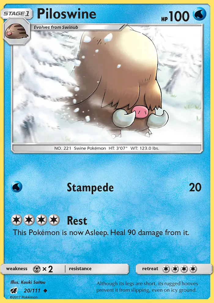 Piloswine, Pokémon card