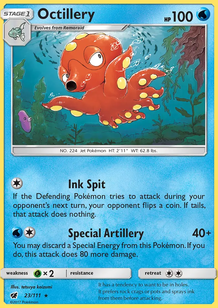 Octillery, Pokémon card