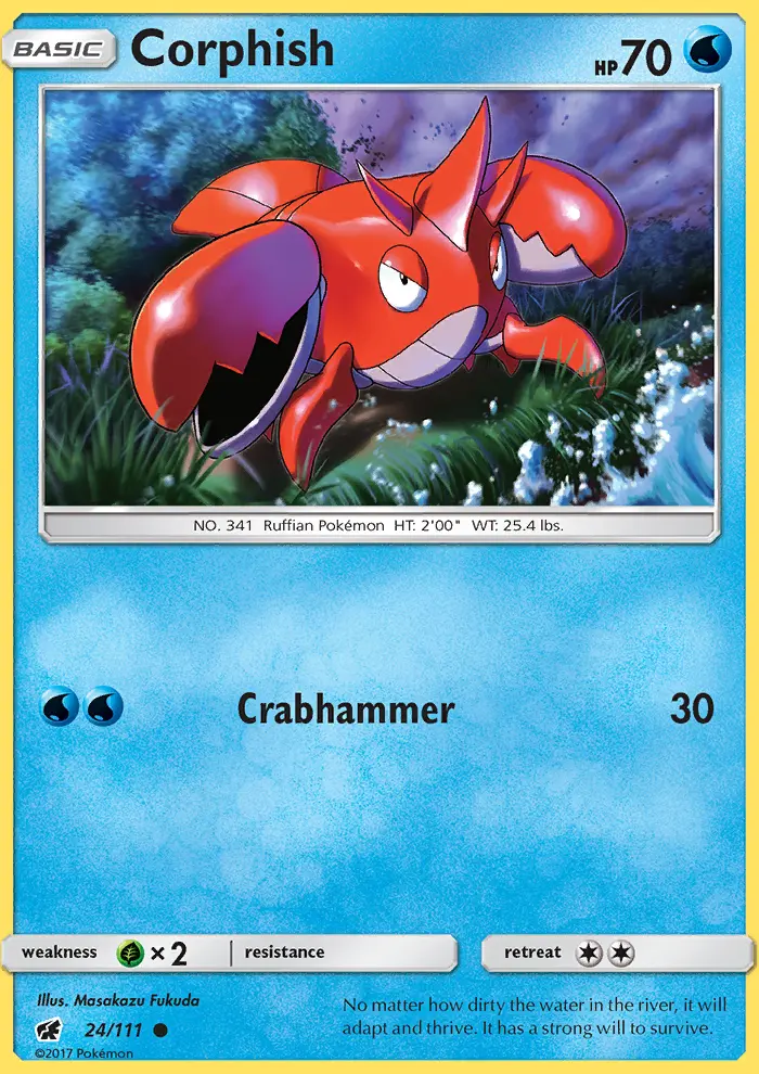 Corphish, Pokémon card