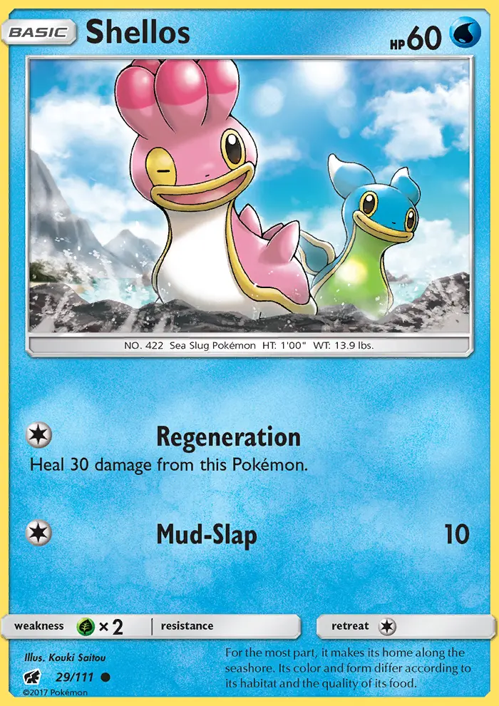 Shellos, Pokémon card