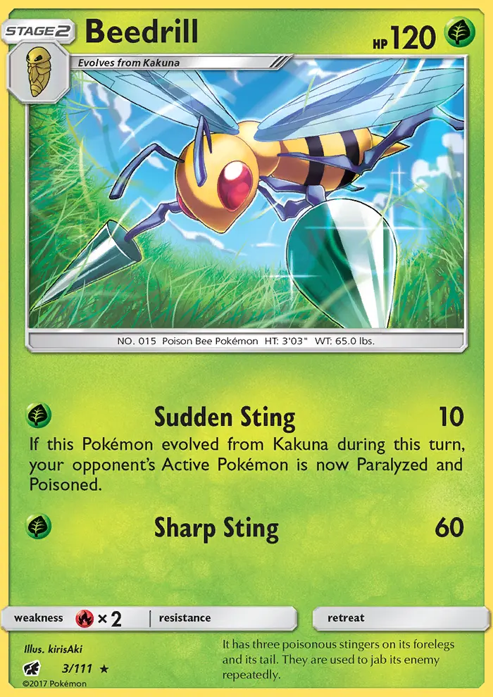 Beedrill, Pokémon card
