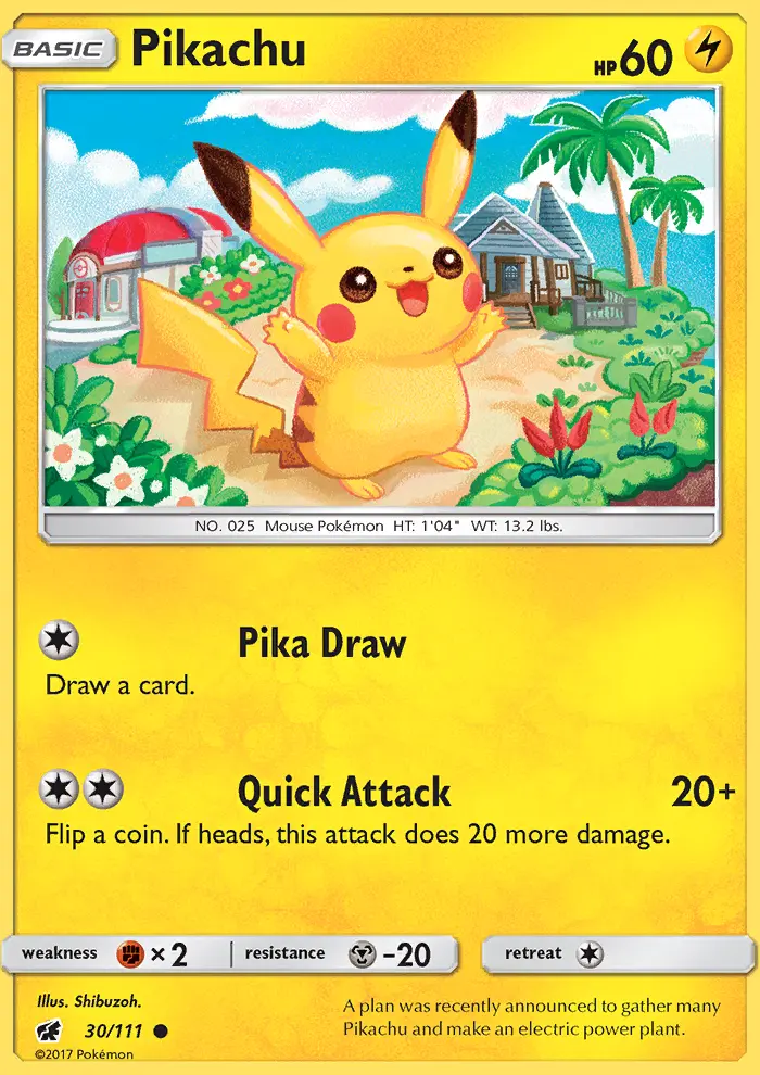 Pikachu, Pokémon card