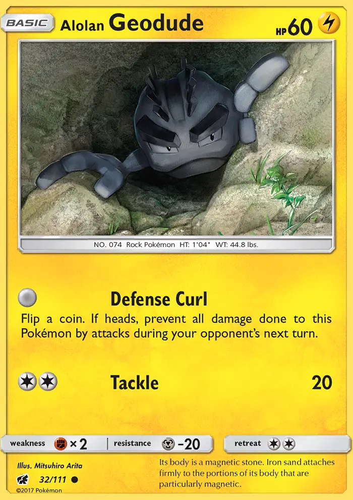 Alolan Geodude, Pokémon card