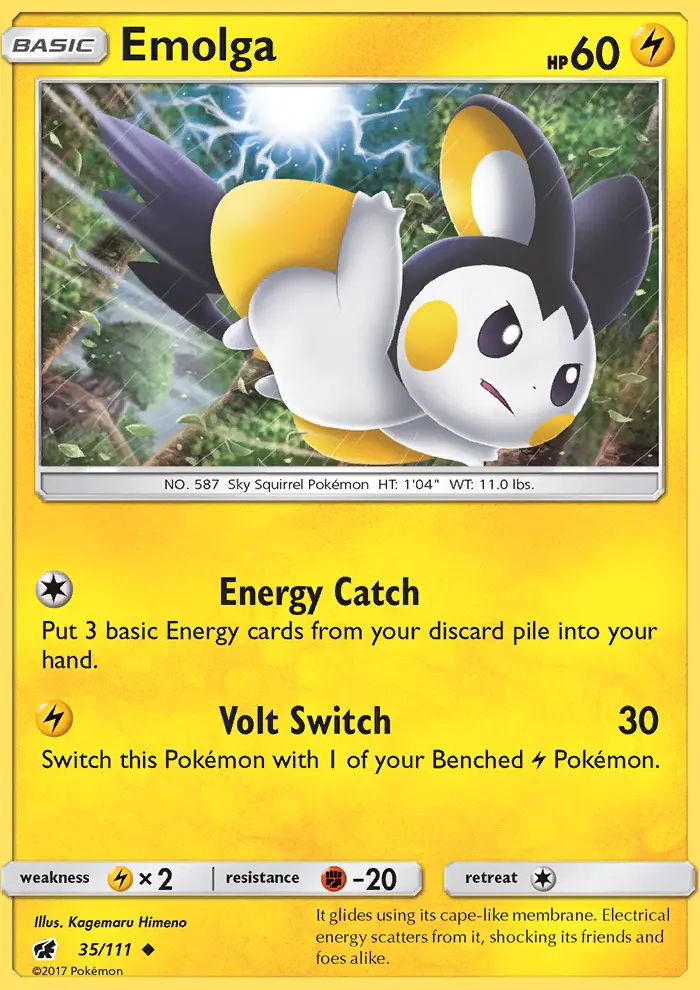 Emolga, Pokémon card