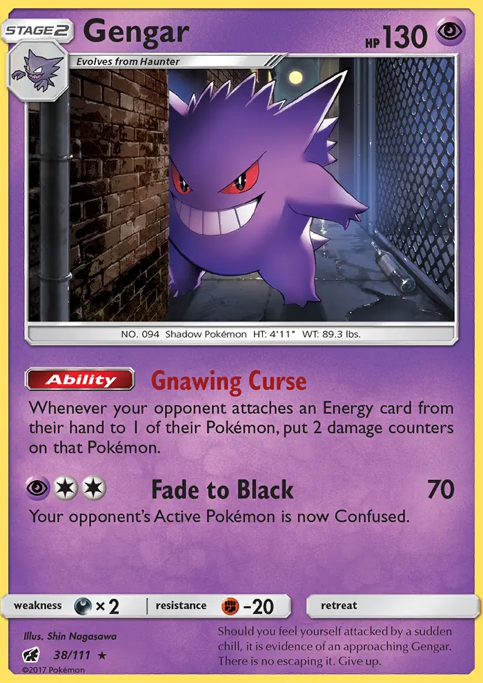 Gengar, Pokémon card