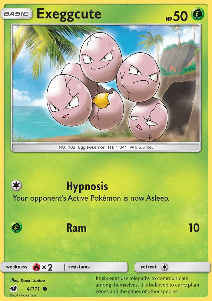 Exeggcute, Pokémon card
