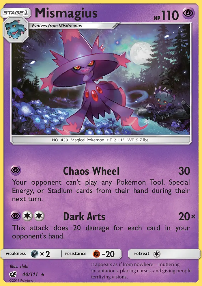 Mismagius, Pokémon card