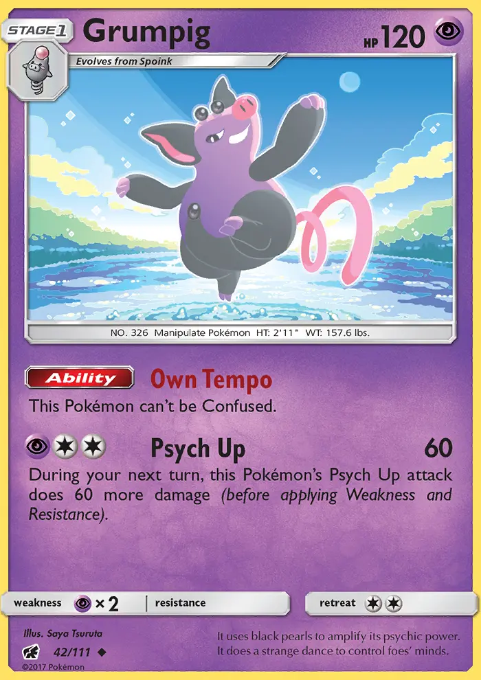 Grumpig, Pokémon card