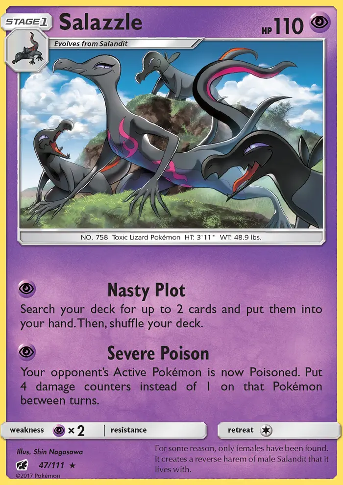 Salazzle, Pokémon card