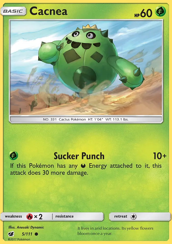 Cacnea, Pokémon card