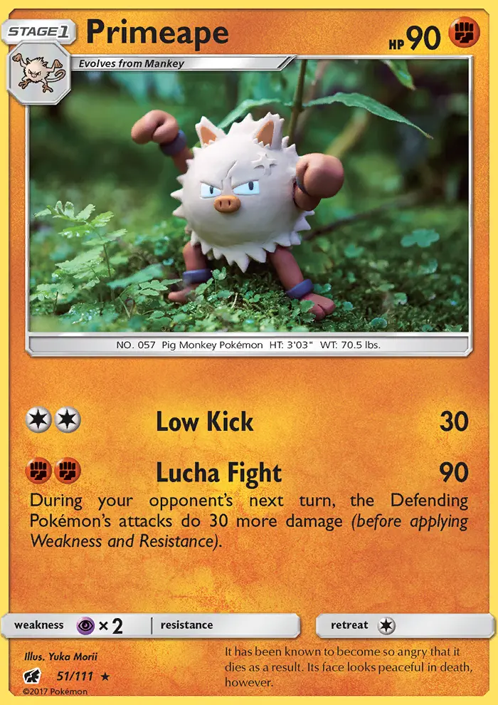 Primeape, Pokémon card