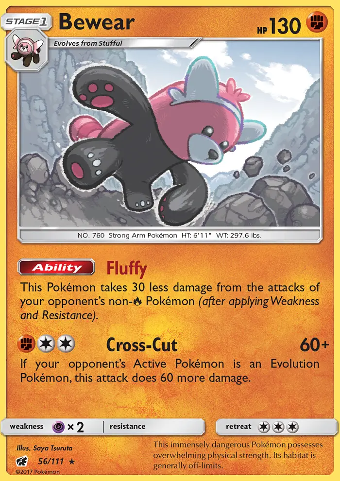 Bewear, Pokémon card