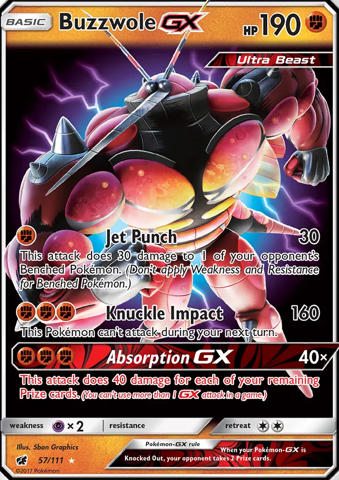 Buzzwole GX, Pokémon card