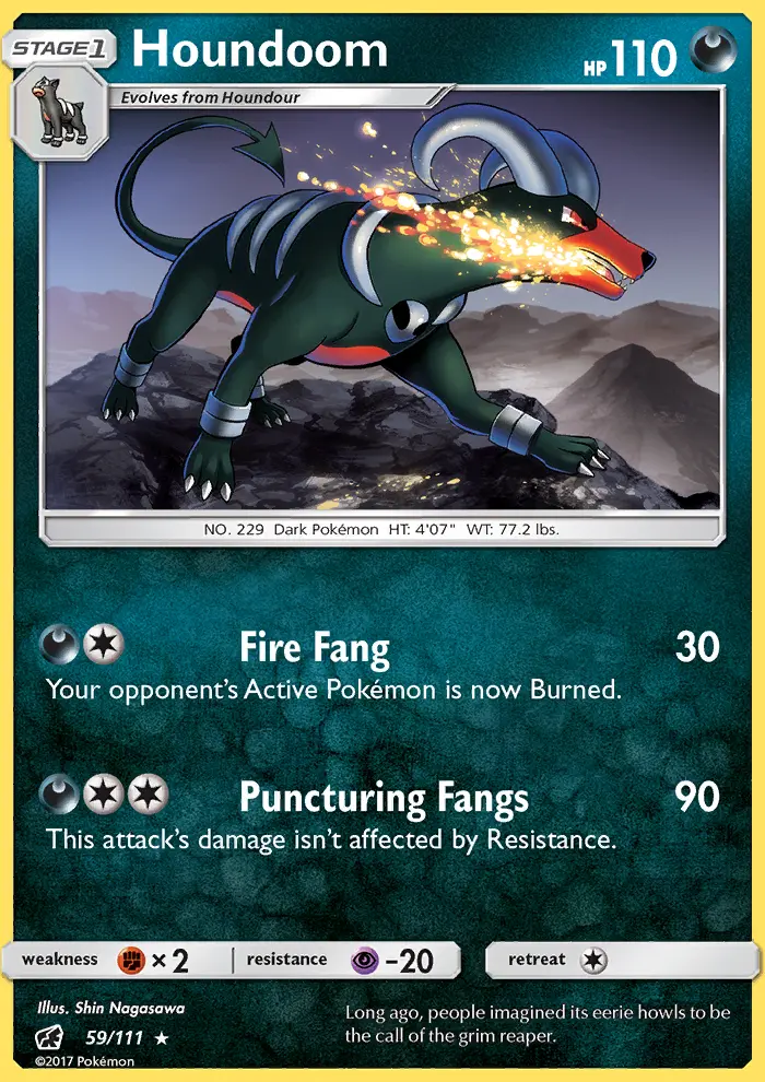 Houndoom, Pokémon card