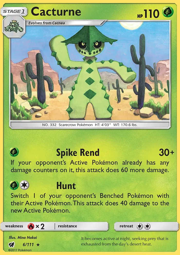 Cacturne, Pokémon card