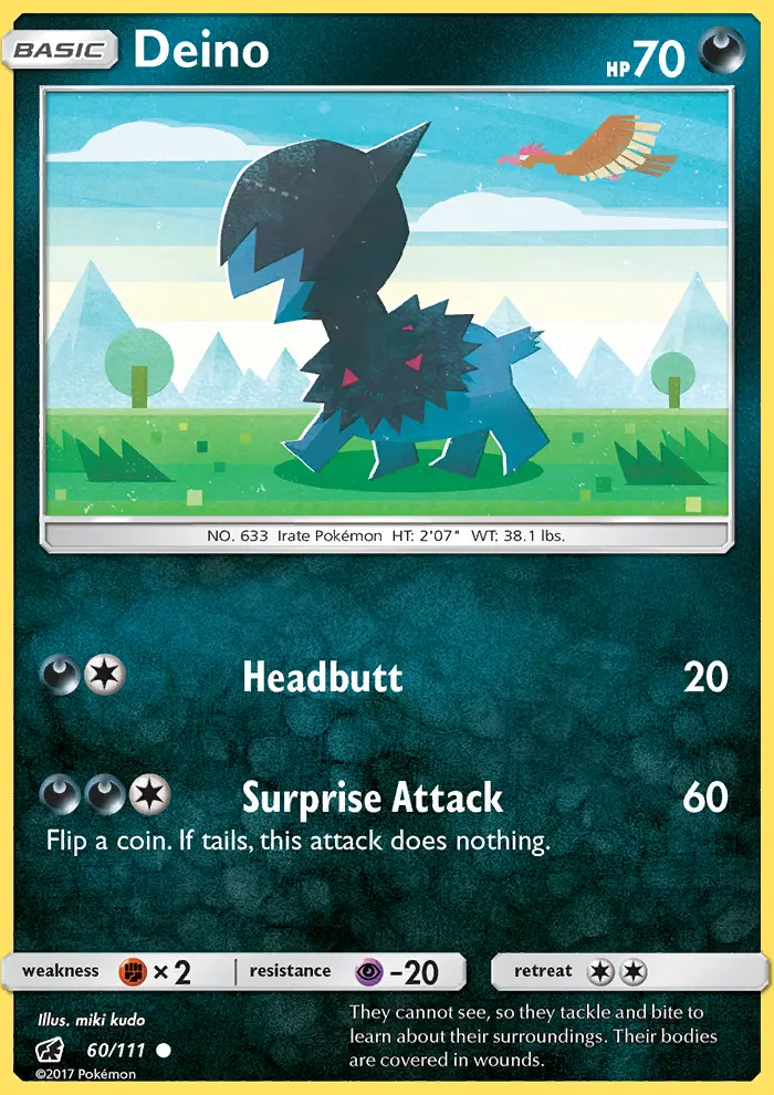 Deino, Pokémon card