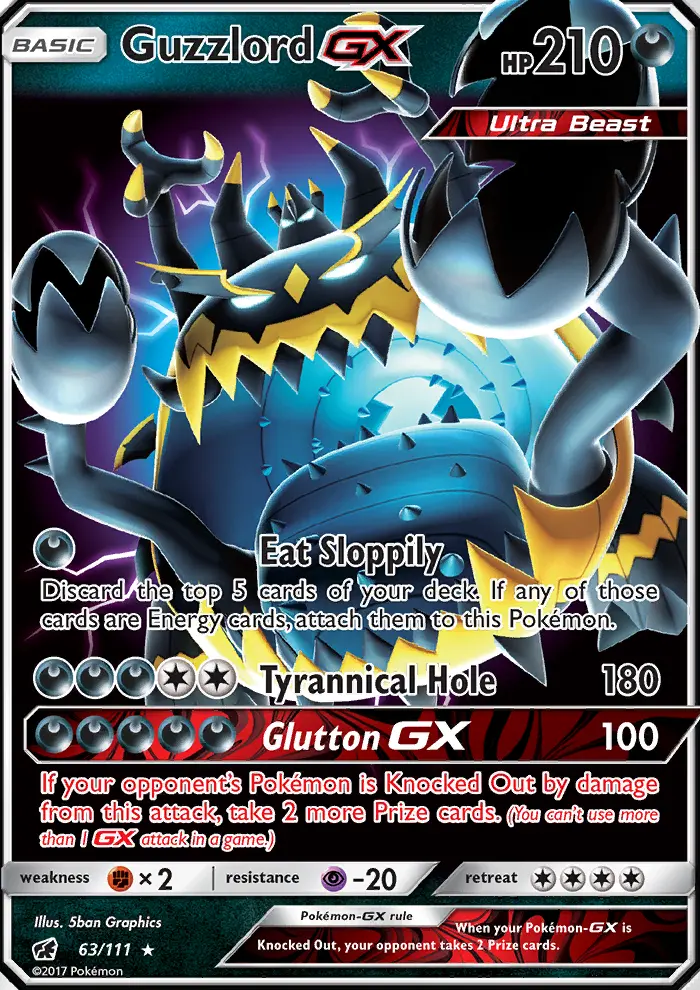 Guzzlord GX, Pokémon card