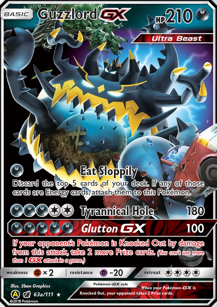Guzzlord-GX, Pokémon card