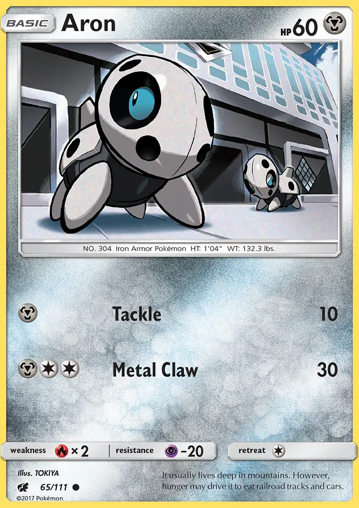 Aron, Pokémon card