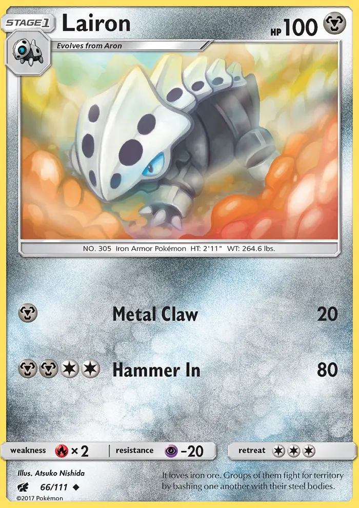 Lairon, Pokémon card
