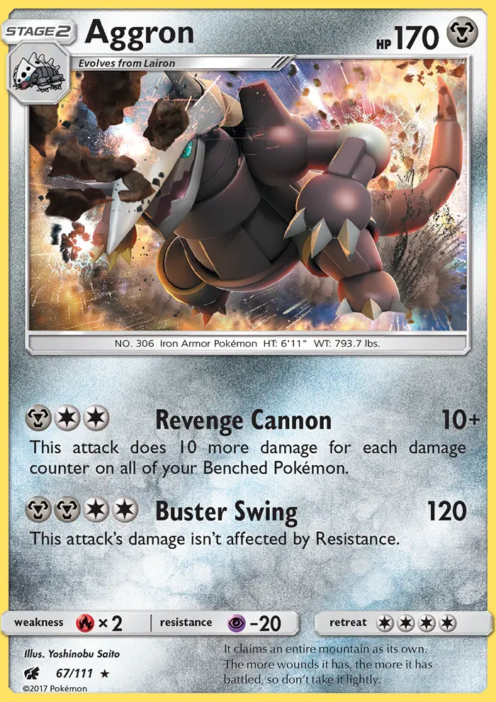 Aggron, Pokémon card