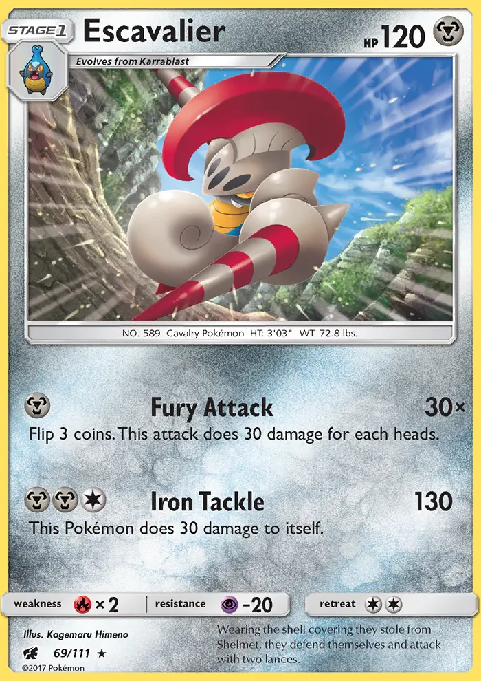 Escavalier, Pokémon card