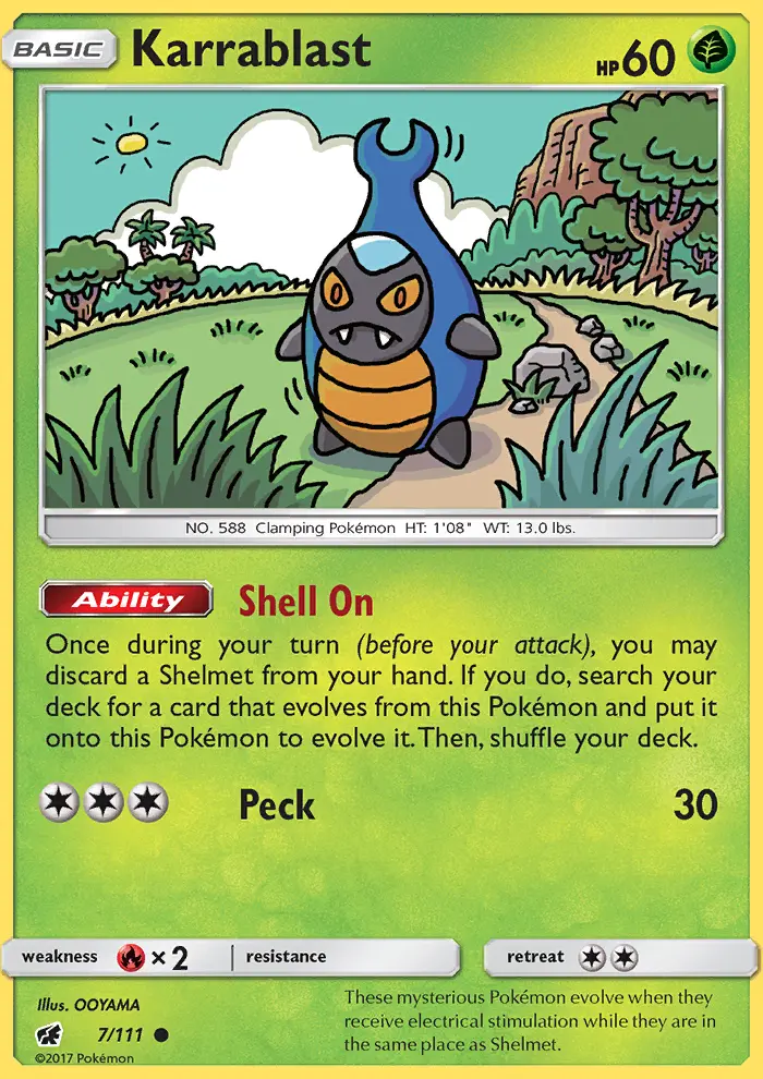 Karrablast, Pokémon card