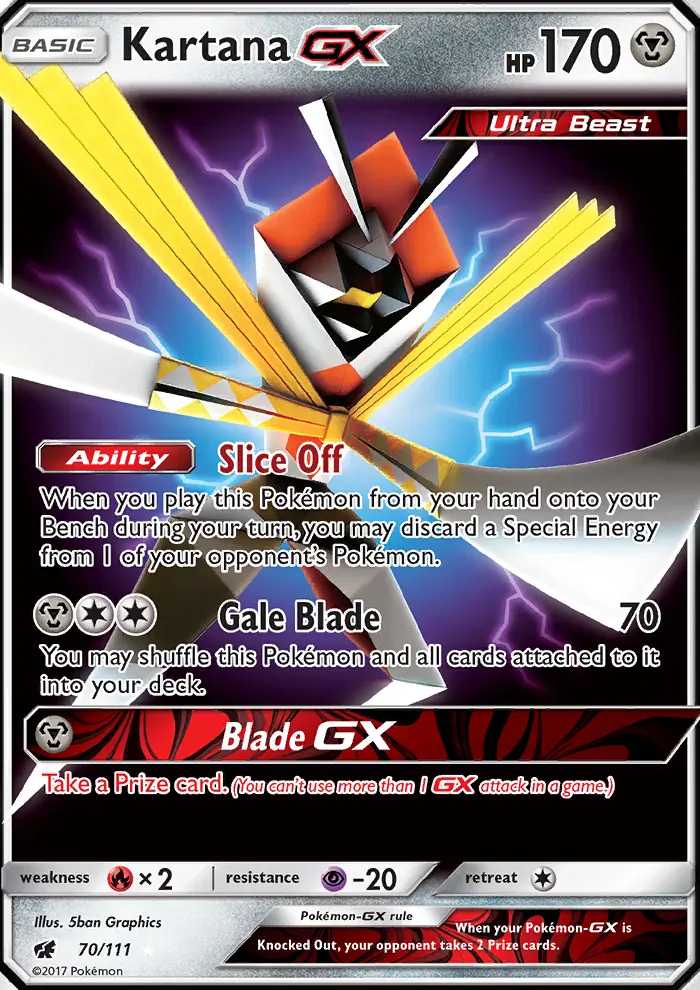 Kartana GX, Pokémon card