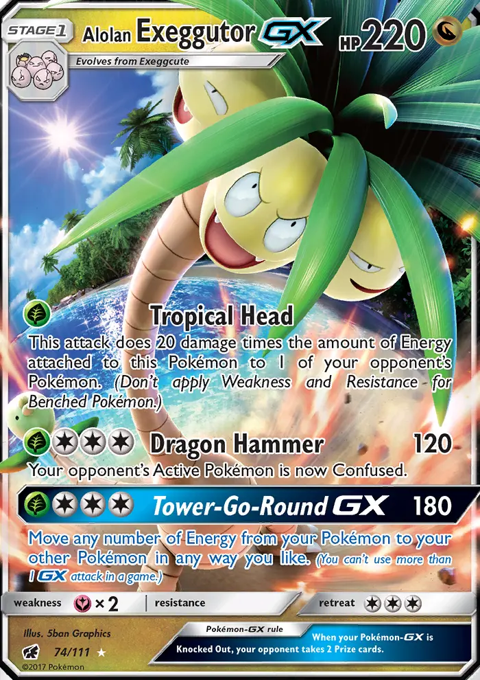 Alolan Exeggutor GX, Pokémon card