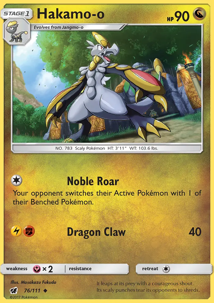 Hakamo-o, Pokémon card