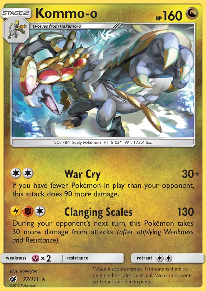 Kommo-o, Pokémon card